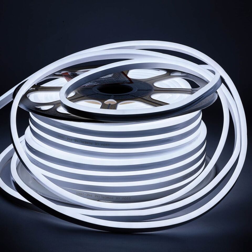 CATA Esnek Neon LED Hortum - Beyaz Işık - 12V - Dış Mekan Kullanımına Uygun