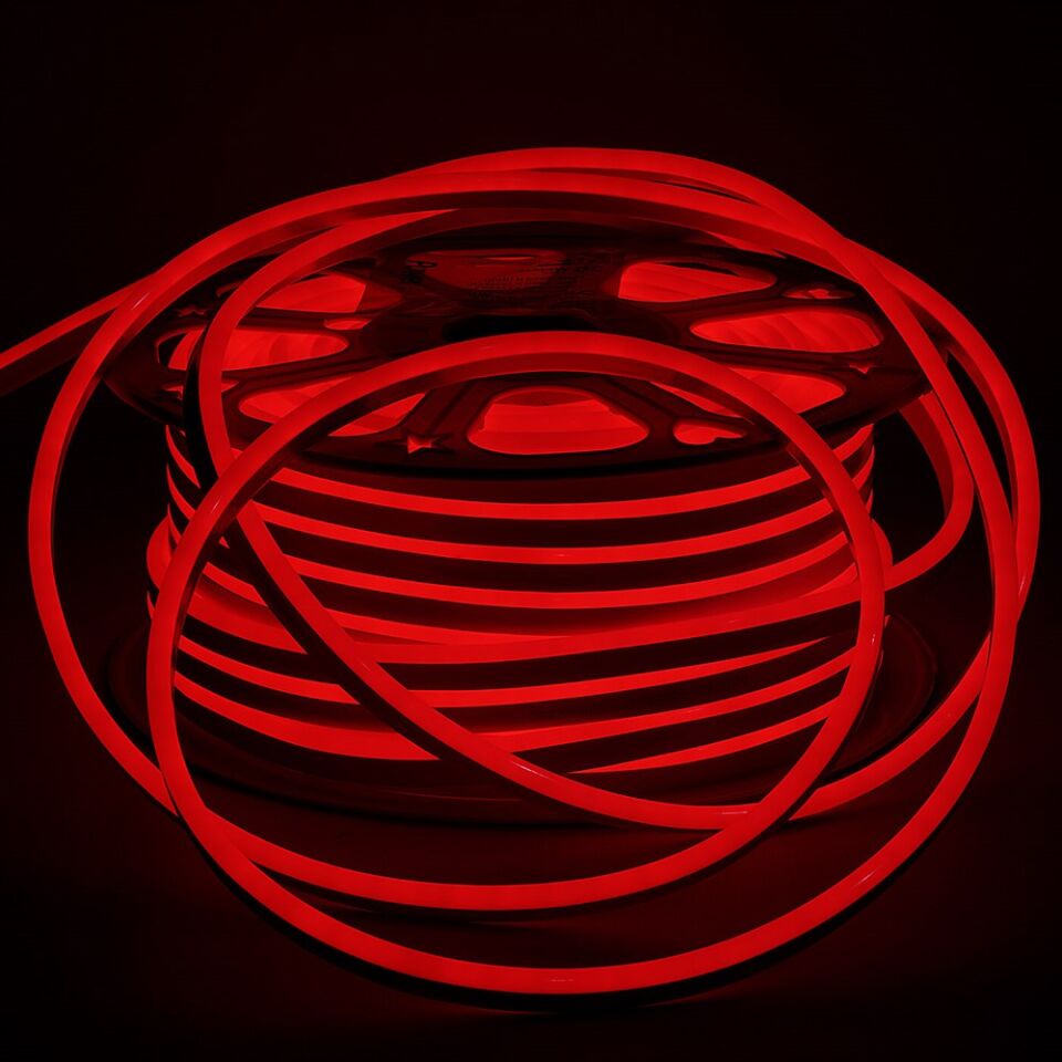 CATA Esnek Neon LED Hortum - Kırmızı Işık - 12V - Dış Mekan Kullanımına Uygun