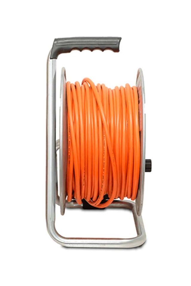 50m 3x2,5 TTR Metal Kablo Makarası IP44 4 Priz | Şantiye Tipi