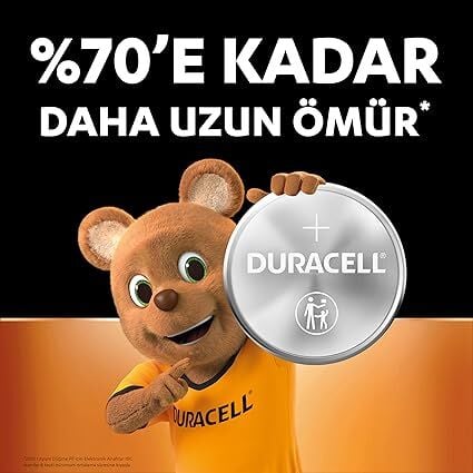 Duracell CR2032 Lityum Düğme Piller (2’li) – 3V, Uzun Ömür, Bebek Güvenliği, AirTag Uyumlu