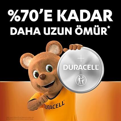 Duracell CR2032 Lityum Düğme Piller (2’li) – 3V, Uzun Ömür, Bebek Güvenliği, AirTag Uyumlu