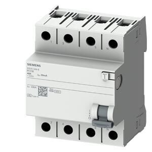 Siemens A Tipi Hata Akımı Koruma Anahtarı FI (Kaçak Akım Koruma Rölesi) 40A 400V 300mA 3P+N