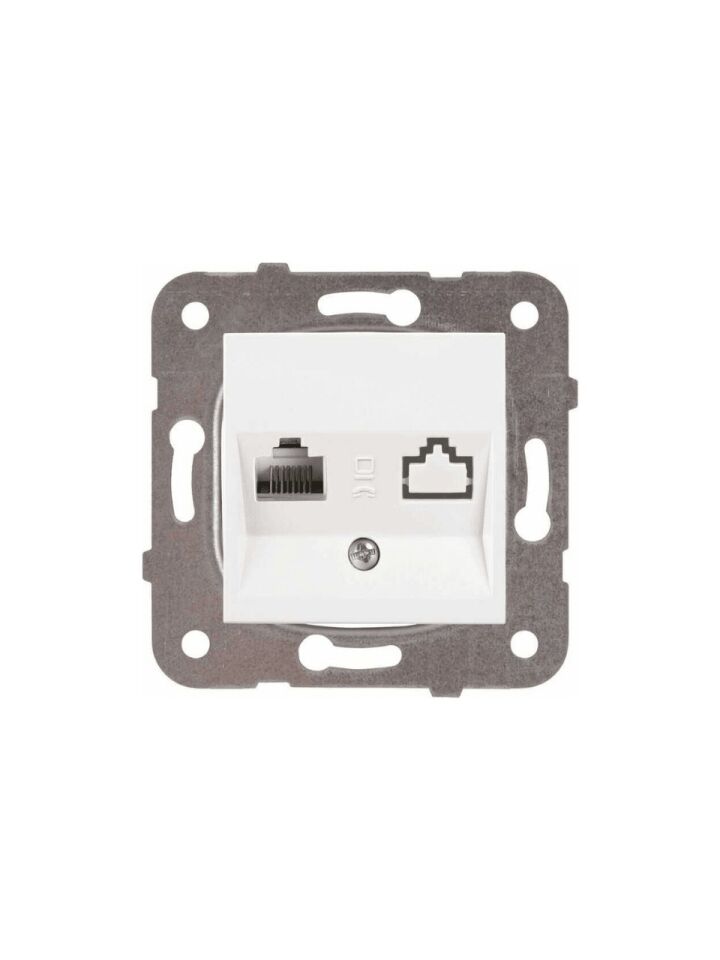 Viko Karre Tekli Numeris Telefon Prizi Cat3 Beyaz-90967013