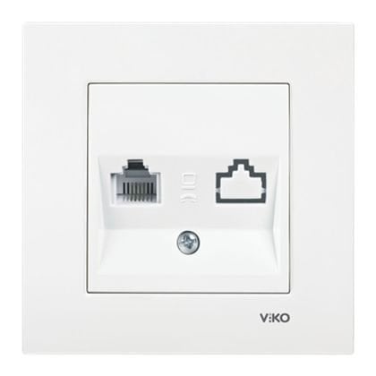 Viko Karre Tekli Numeris Telefon Prizi Cat3 Beyaz-90967013