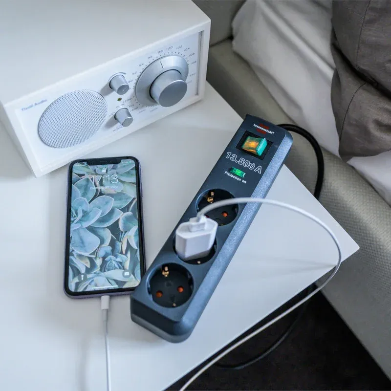 Brennenstuhl Eco Line Serisi 3 Soketli, 1.5 Metre Akım Korumalı Uzatma Kablosu (13.500 mAh) - Antrasit
