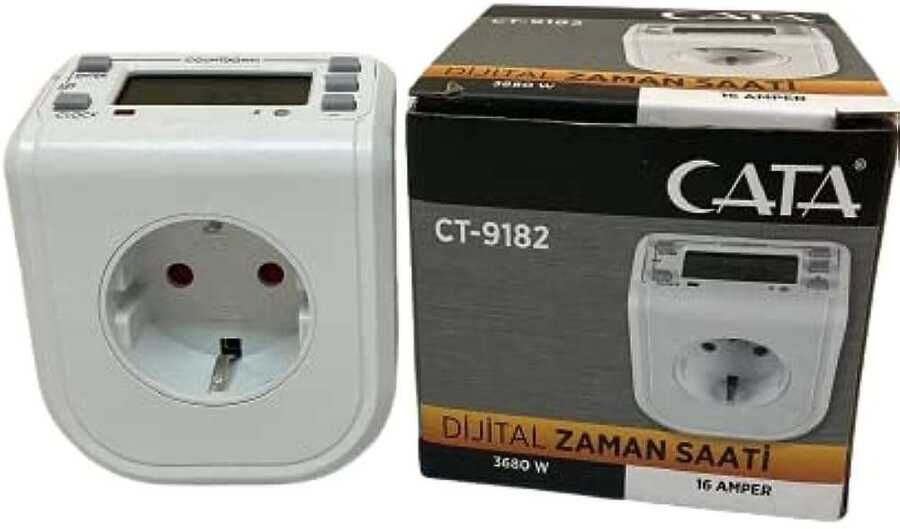 Cata Zaman Ayarlı Dijital Saatli Priz ( 3500W )