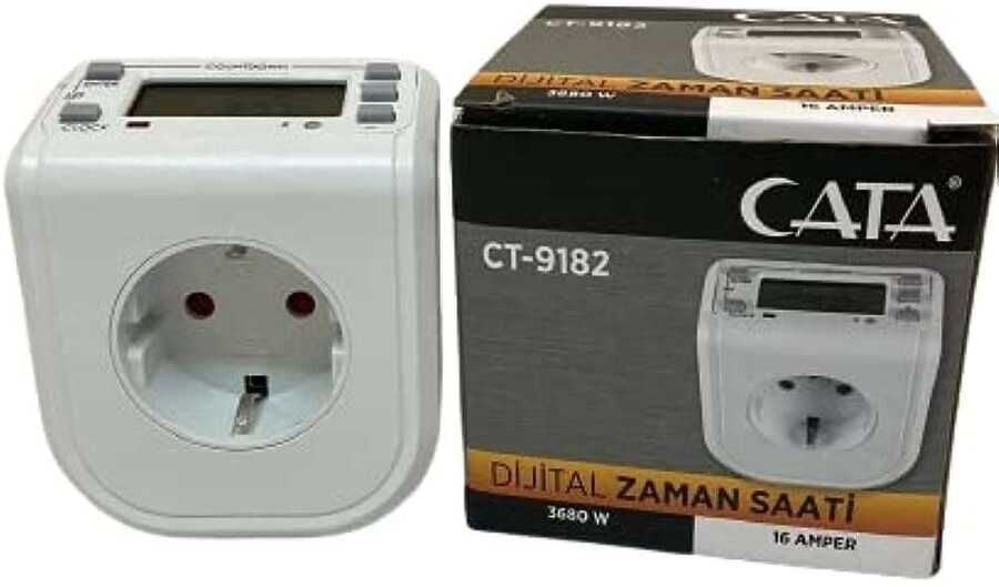 Cata Zaman Ayarlı Dijital Saatli Priz ( 3500W )