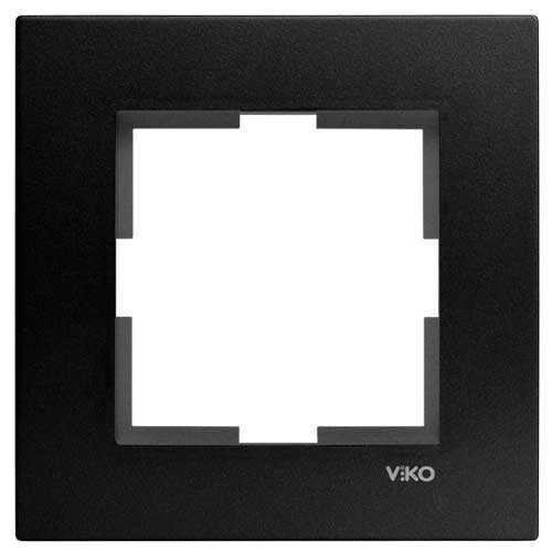 Viko Artline Novella Siyah Tekli Priz ve Anahtar Çerçevesi