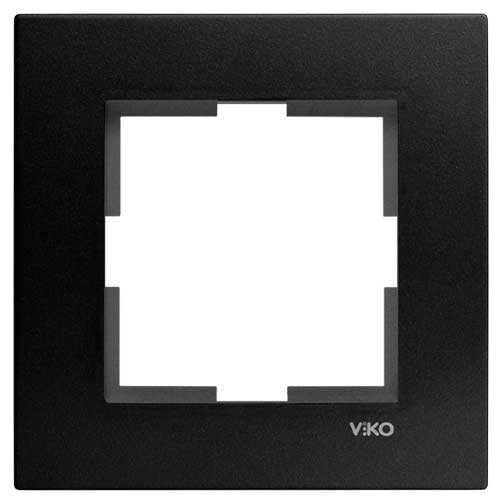 Viko Artline Novella Siyah Tekli Priz ve Anahtar Çerçevesi