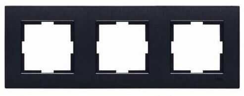 Viko Artline Novella Siyah Üçlü Priz ve Anahtar Çerçevesi