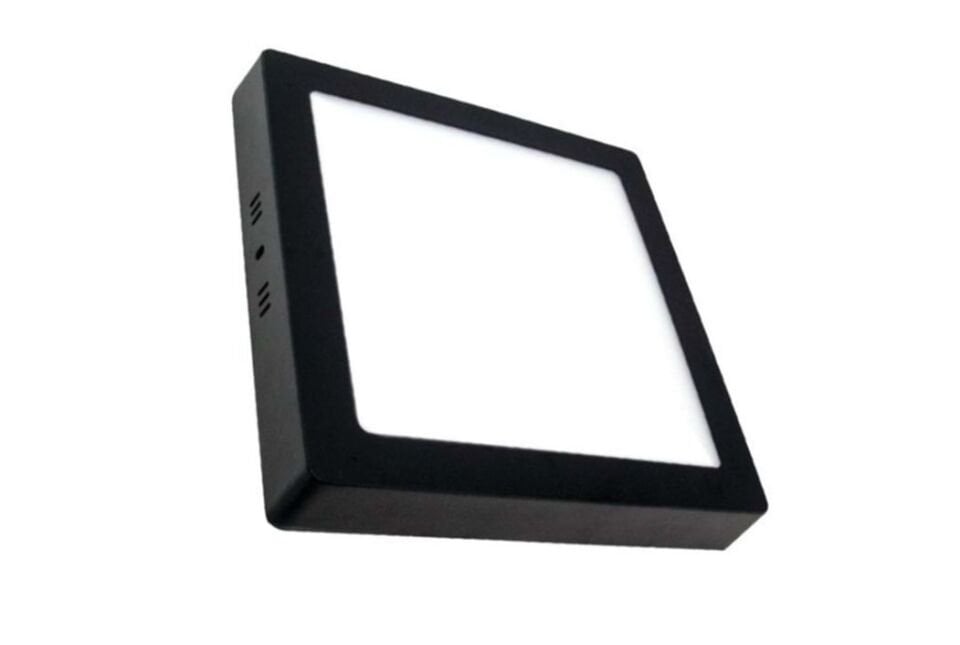 Voltek 18W 210x210 Kare Sıva Üstü Slim LED Panel Armatür 6500K Siyah