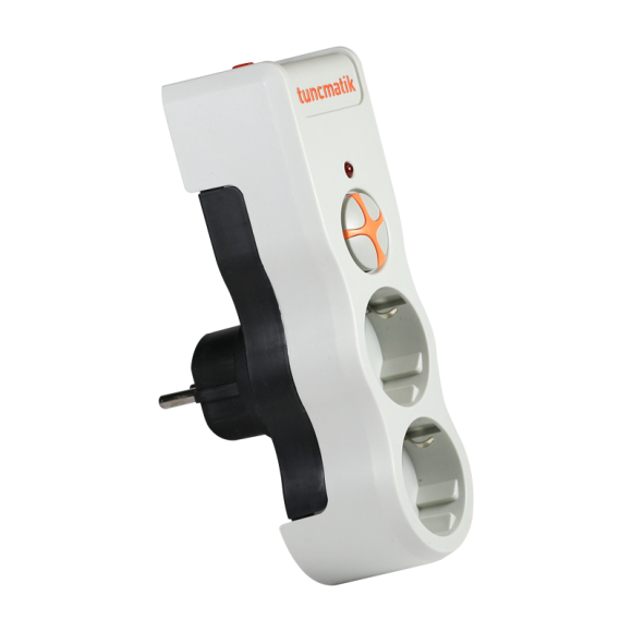 Tunçmatik PowerSurge 2'li Akım Korumalı Priz – 1050 Joule, Beyaz