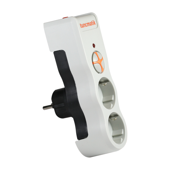 Tunçmatik PowerSurge 2'li Akım Korumalı Priz – 1050 Joule, Beyaz