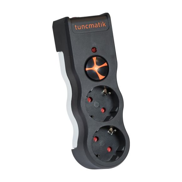 Tunçmatik PowerSurge 2'li Akım Korumalı Priz – 1050 Joule, Siyah