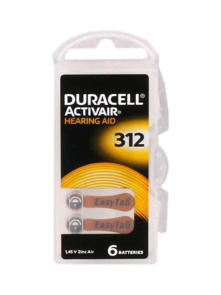 Duracell No:312 İşitme Cihazı Pili – 6’lı Paket