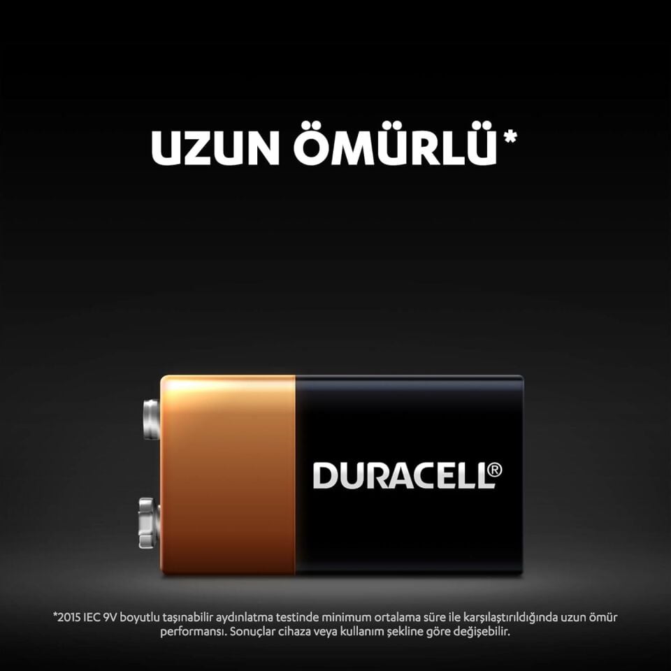 Duracell Basic 9V Pil – Tekli Paket