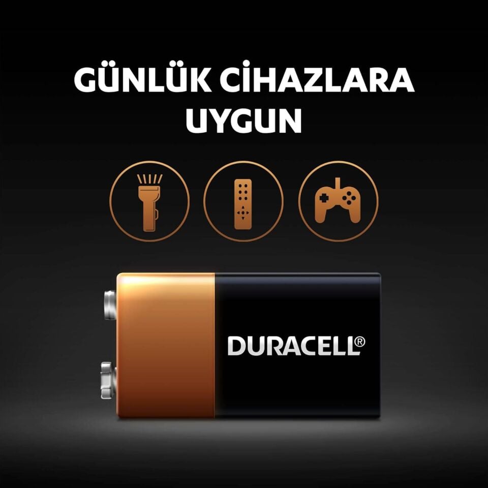 Duracell Basic 9V Pil – Tekli Paket
