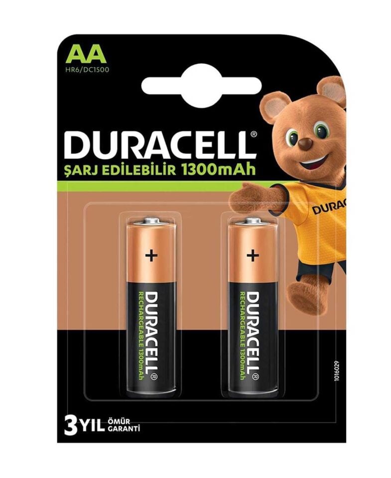Duracell AA 1300 mAh Şarjlı Pil – 2’li Paket