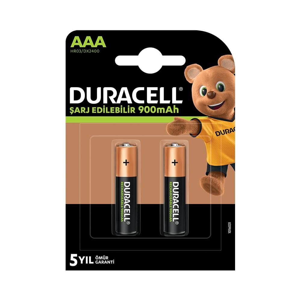 Duracell AAA 900 mAh Şarjlı Pil – 2’li Paket