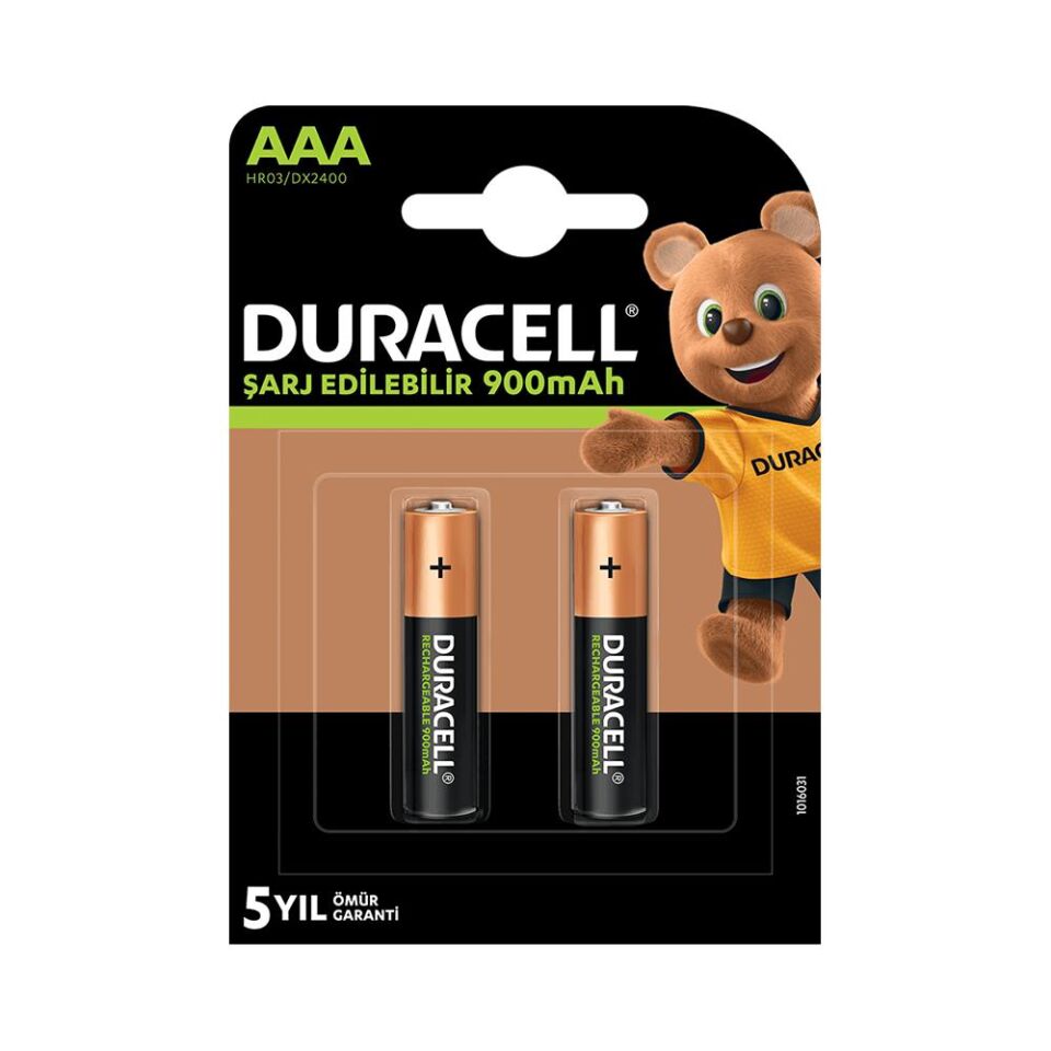 Duracell AAA 900 mAh Şarjlı Pil – 2’li Paket