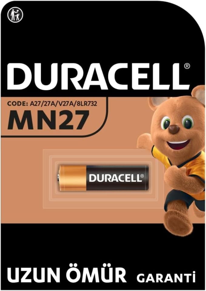 Duracell MN27 (A27) 12V Lityum Pil – 1’li Paket