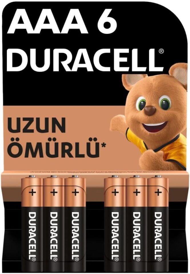 Duracell Basic AAA İnce Kalem Pil – 6’lı Paket