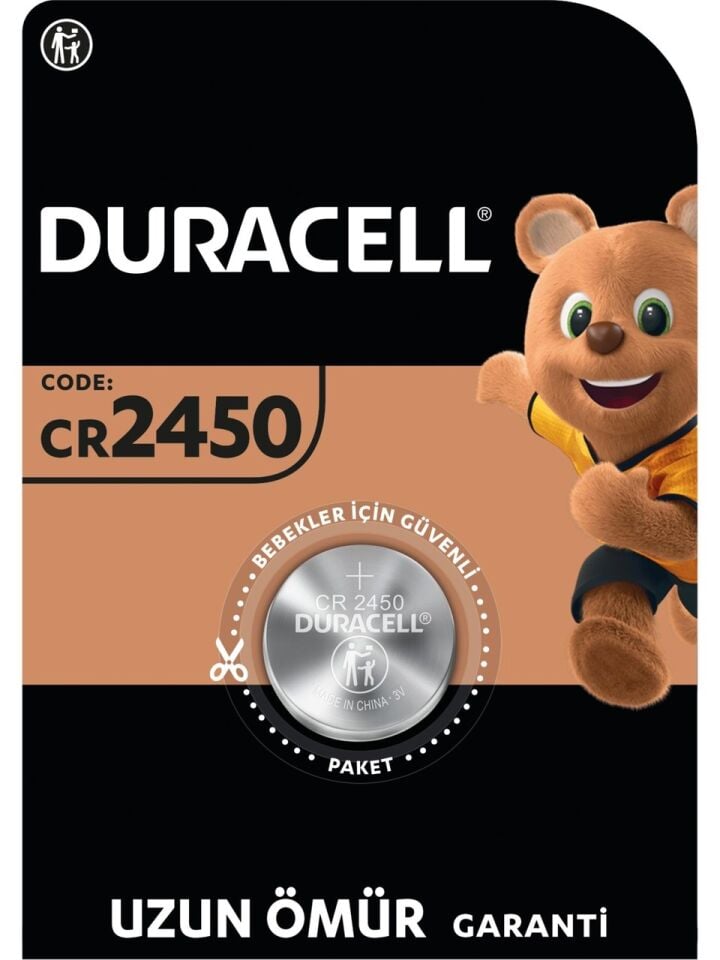 Duracell CR2450 3V Lityum Düğme Pil – 2’li Paket