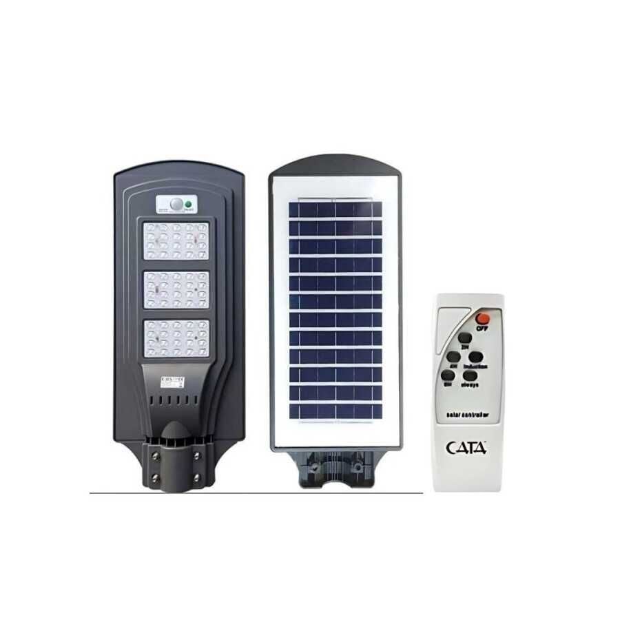 Cata CT-4692 180W Solar Güneş Enerjili Sensörlü Sokak Armatürü | Beyaz Işık, IP65, Kumandalı