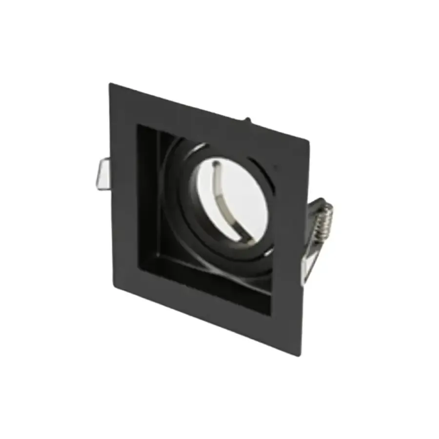Cata CT-5223 Pars Kare Tekli Spot Kasa – GU10 Uyumlu, Siyah Renk (Boş Kasa)