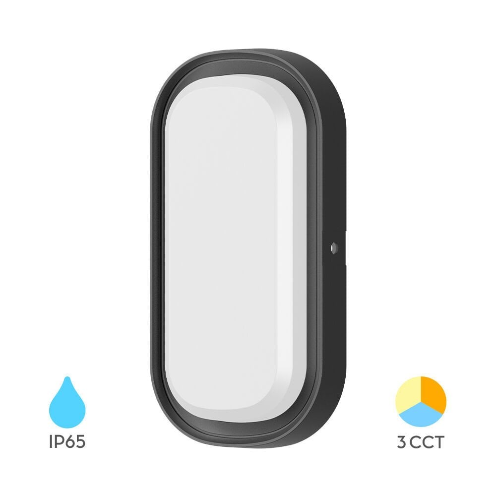 Braytron IP65 12W 3CCT Siyah Nemliyer Armatür