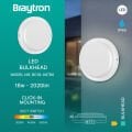 Braytron IP65 18W 3CCT Beyaz Nemliyer Armatür