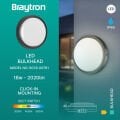 Braytron IP65 18W 3CCT Siyah Nemliyer Armatür