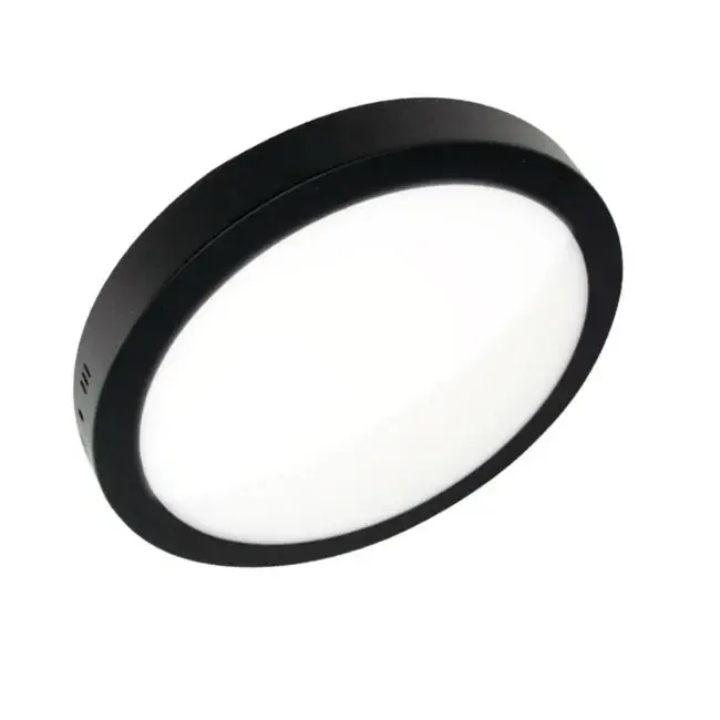 Braytron 24W LED Panel – 3000K, 1920 Lumen, Sıva Üstü Yuvarlak, Sİyah