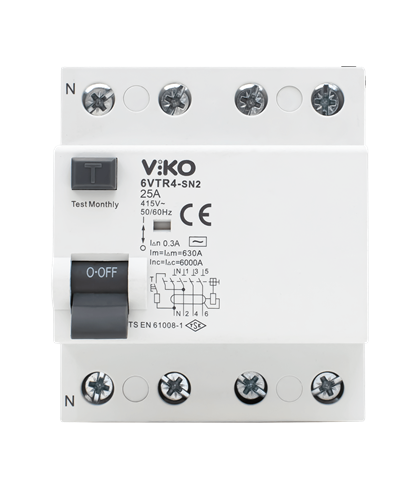 Kaçak Akım Koruma Rölesi AC Tip 300mA 4 Kutup 25A