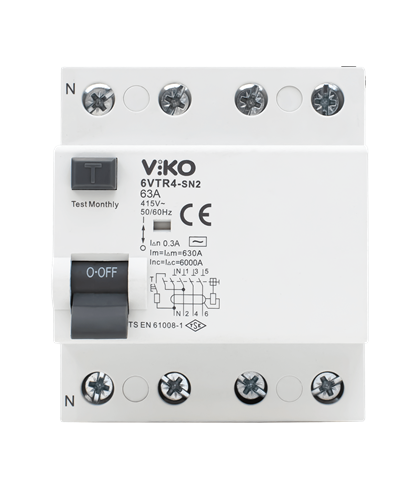 Kaçak Akım Koruma Rölesi AC Tip 300mA 4 Kutup 63A