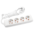 Viko Multi-Let 4'lü Topraklı Grup Priz 5 Metre Beyaz Çocuk Korumalı