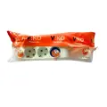 Viko Multi-Let Üçlü Grup Priz – Topraklı, Çocuk Korumalı, 1 Metre Kablo, Beyaz