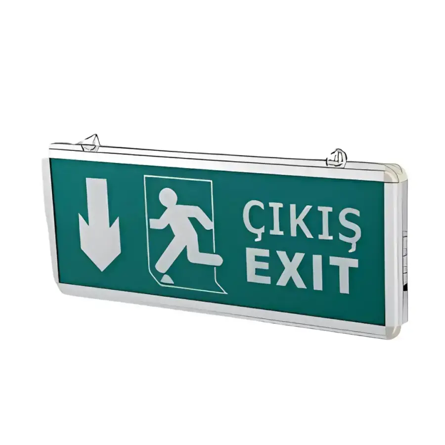 CATA 3W LED'li Exit Çıkış Armatürü – 3 Saat Akülü